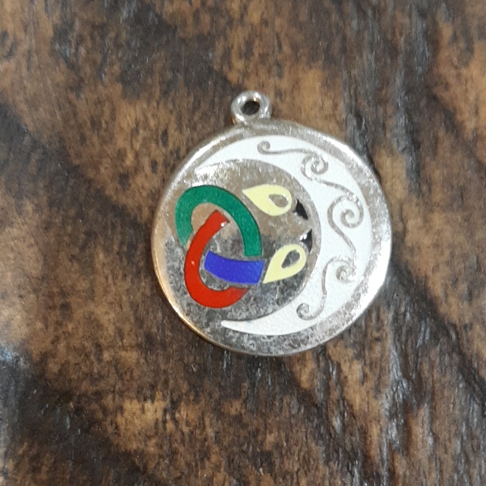 Sterling  Enamel vintage Olympic charm